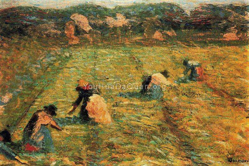 Farmers at work (Risaiole) - 翁贝托·波丘尼